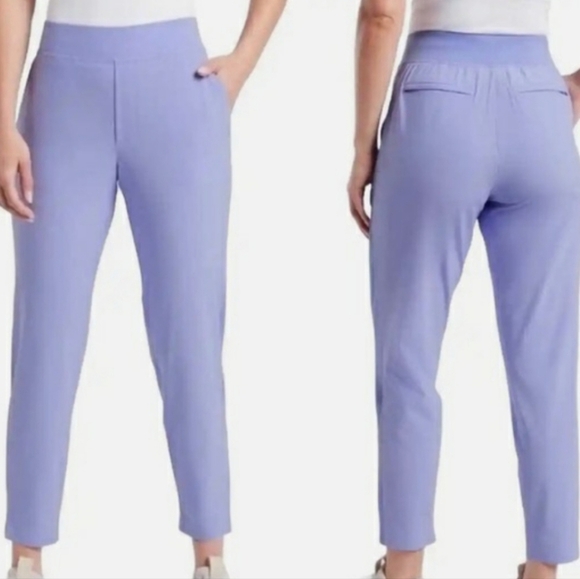 Athleta Brooklyn Mid Rise Ankle Women's Victorian Periwinkle Pants Size 20 - Picture 2 of 11